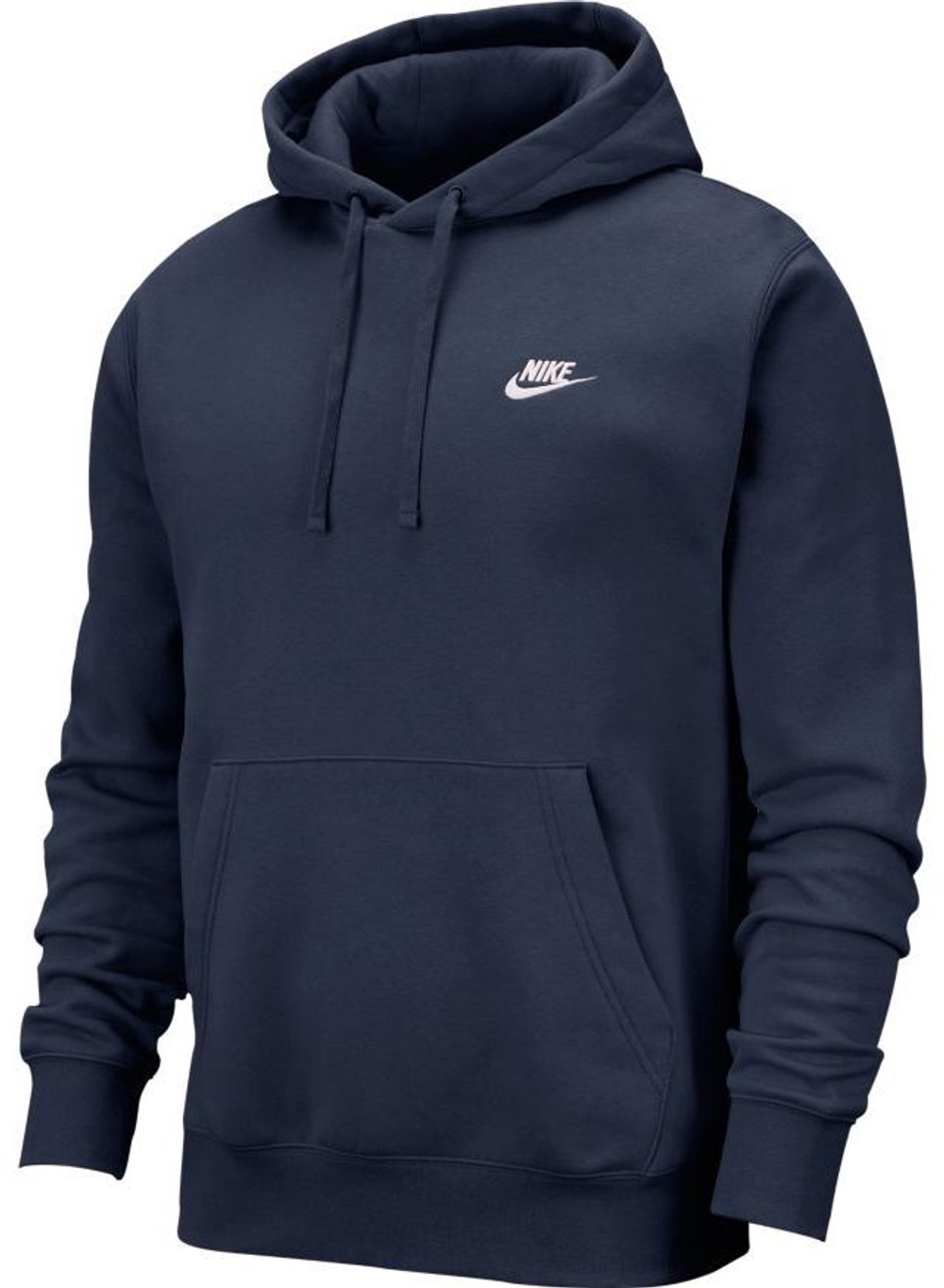 Куртка теннисная Nike Sportswear Club Hoodie PO BB - midnight navy/midnight navy/white