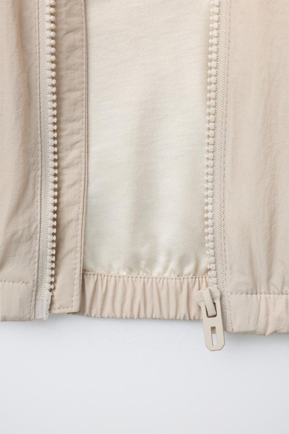 ZARA ЛЕГКИЙ ДОЖДЕВИК КОЛОР-БЛОК WATER REPELLENT, БЕЖЕВЫЙ