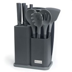 НАБОР AGNESS ИЗ 12ПР: 5 НОЖЕЙ,ДОСКА,ПОДСТАВКА,ПОЛОВНИК,ЛОЖКА,ЛОПАТКА,ШУМОВКА,ЛОЖКА ДЛЯ СПАГЕТТИ