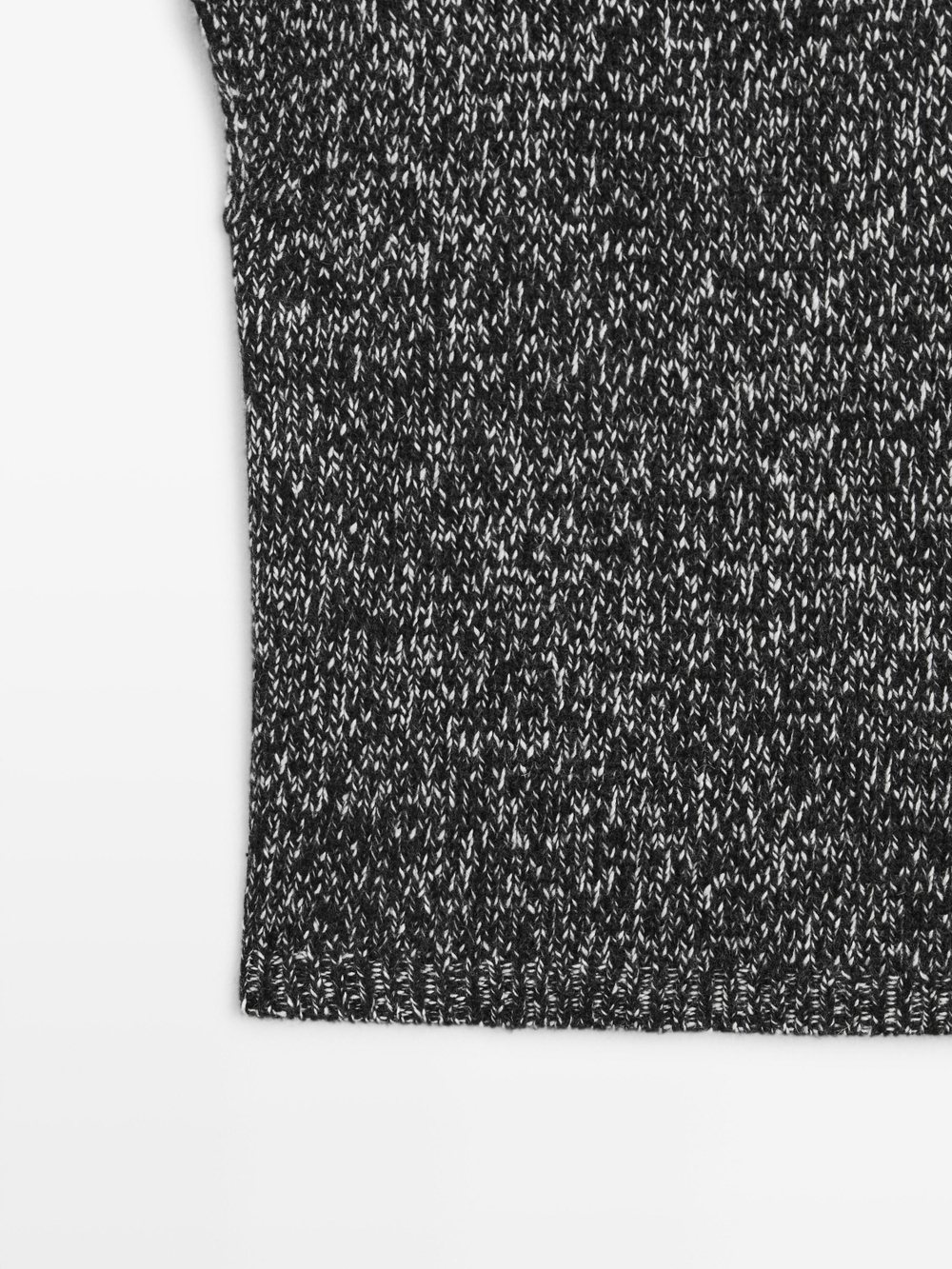 Massimo Dutti Трикотажный жилет мулине с воротником, черный