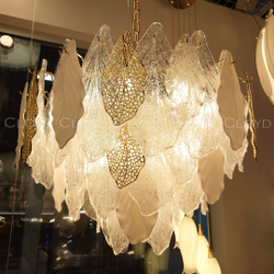 Люстра Cloyd SENEGAL-A C15 / Ø60 см - с золотыми листьями - золото (арт.10366)