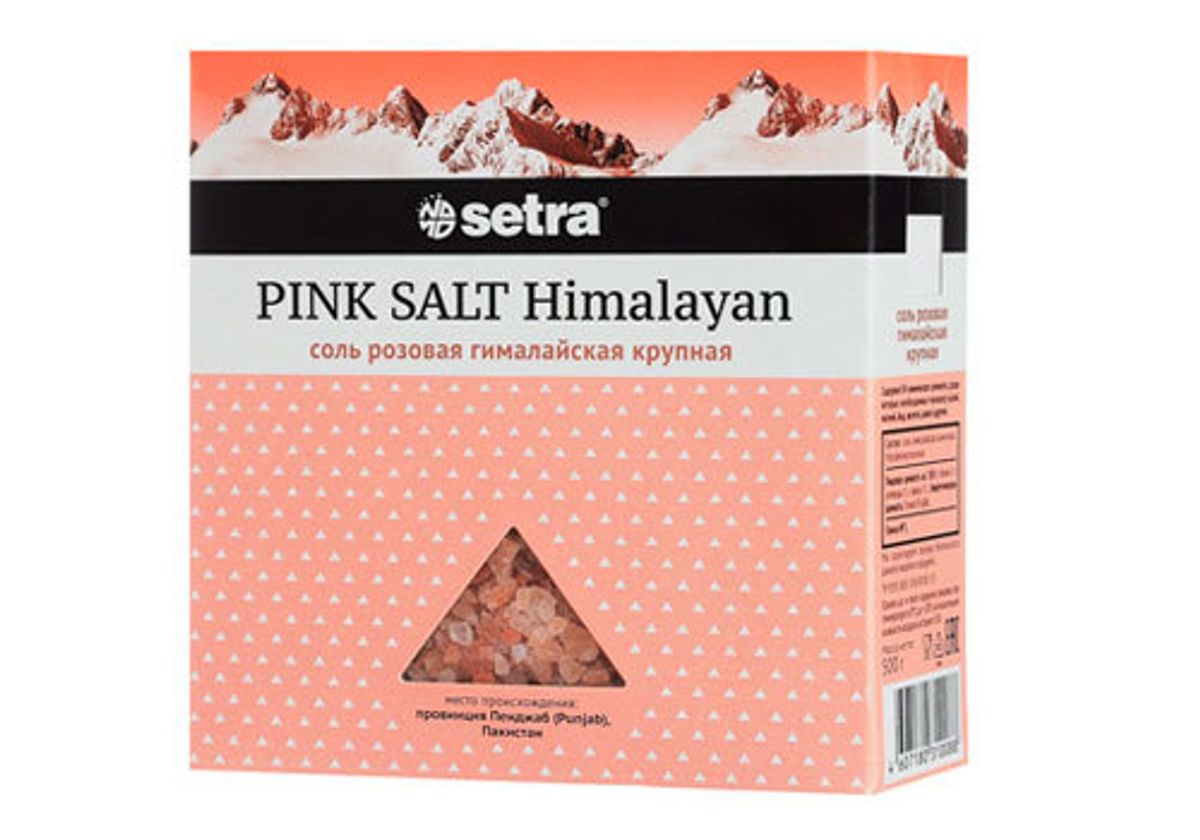 Соль розовая крупная Setra, 500г