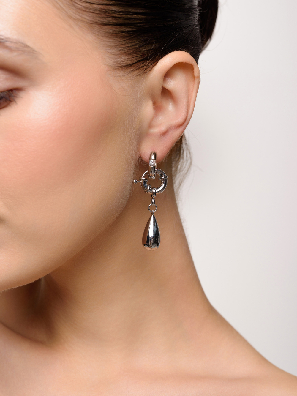 Серьги "Drop Pearl" Silver