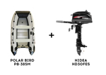 Лодка ПВХ POLAR BIRD PB-385M New Merlin (Кречет) + 2х-тактный лодочный мотор HIDEA HD30FES