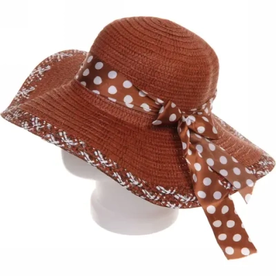 Шляпа женская с широкими полями «TiraMiSu- Афина», микс цветов, р58, ширина полей 10 см