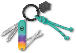 Нож-брелок Victorinox Classic SD Paris Style, 58 мм, 7 функций, бирюзовый (подар.коробка)
