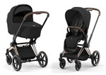 Коляска 3 в 1 Cybex Priam IV Rosegold complete и автокресло Aton S2 i-Size Ocean Blue Sepia Black