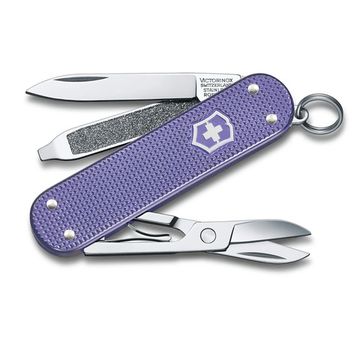 Складной нож Victorinox 0.6221.223G Electric Lavender c клинком из стали X55CrMo14, рукоять алюминиевый сплав Alox