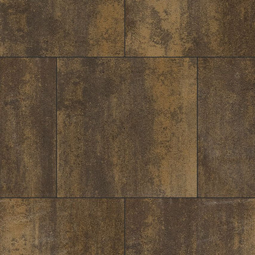 Тротуарная плитка КВАДРАТ 500х500 мм - Листопад гладкий Мокко