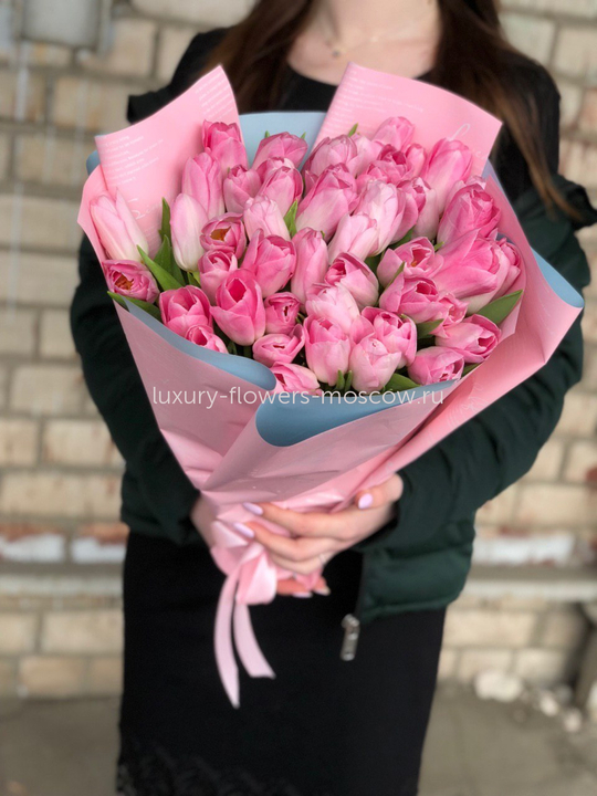 51 светло розовый тюльпан