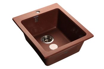 GRANFEST Мойка мрамор PRACTIC  GF-P--505  1-чаш. 505*430мм  красный марс арт.GF-