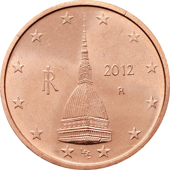 2 евроцента 2012 Италия (2 euro cent)
