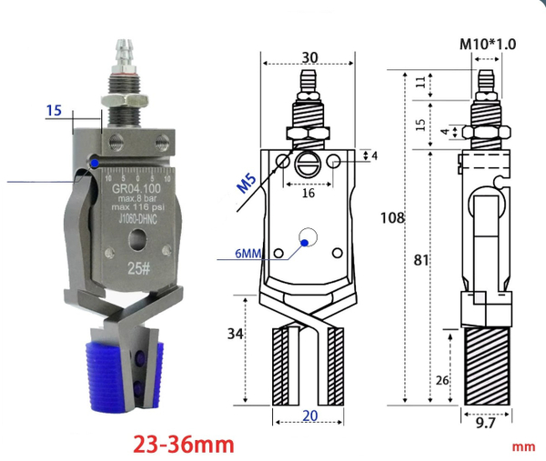 Mini-dhnc-25# internal support