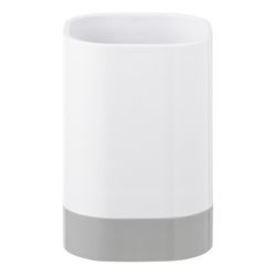 Стакан для зубных щеток Tyer, 470 мл, белый/серый