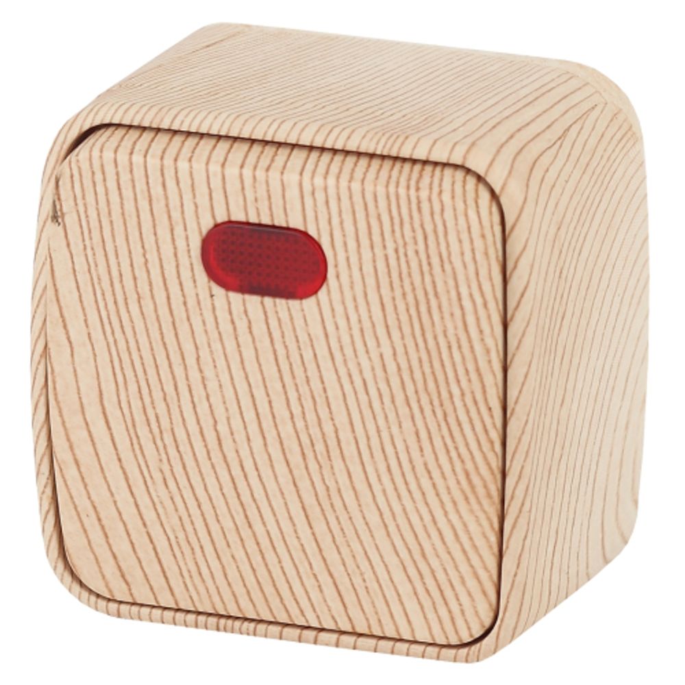 3-102-11 Intro Выключатель с подсветкой, 10А-250В, IP20, ОУ, Polo, сосна