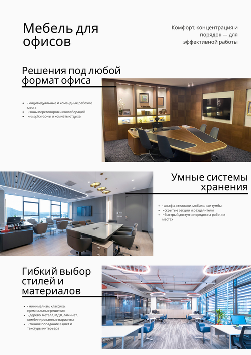 Мебель для офисов — функциональные решения под ваш формат работы
