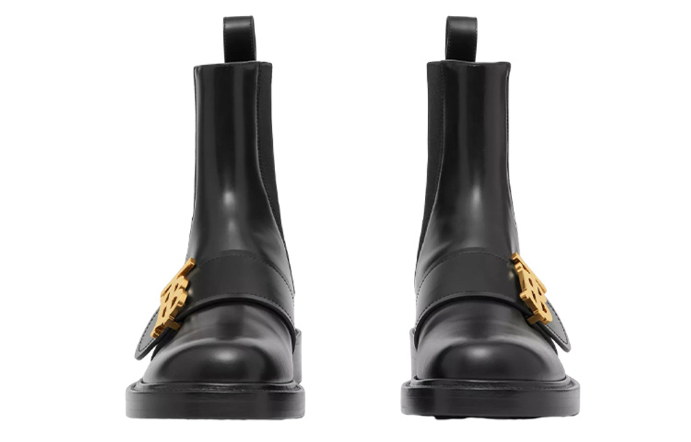 Burberry Leather Short Chelsea Boots Women"s Black