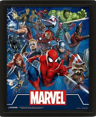 Постер 3D Marvel (Cinematic Icons)