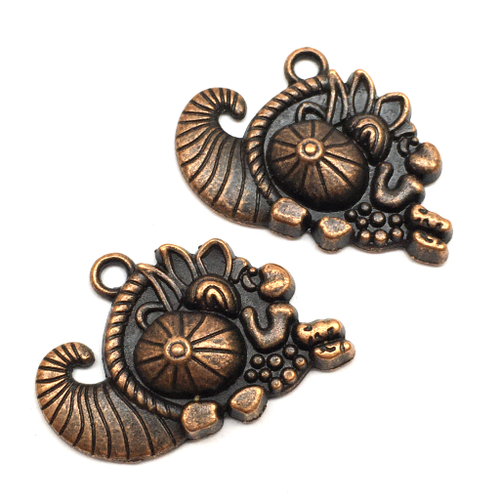 Подвеска "Волшебная раковина" 28х20 мм, под медь