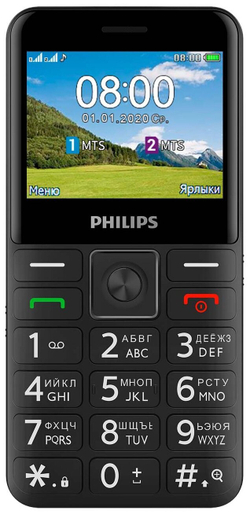 Сотовый телефон Philips Xenium E207 Black