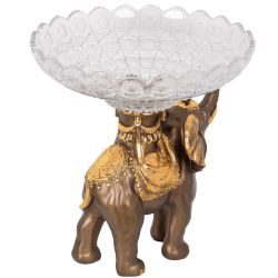 Фруктовница-конфетница Слон Айрават Бронза Мейджи