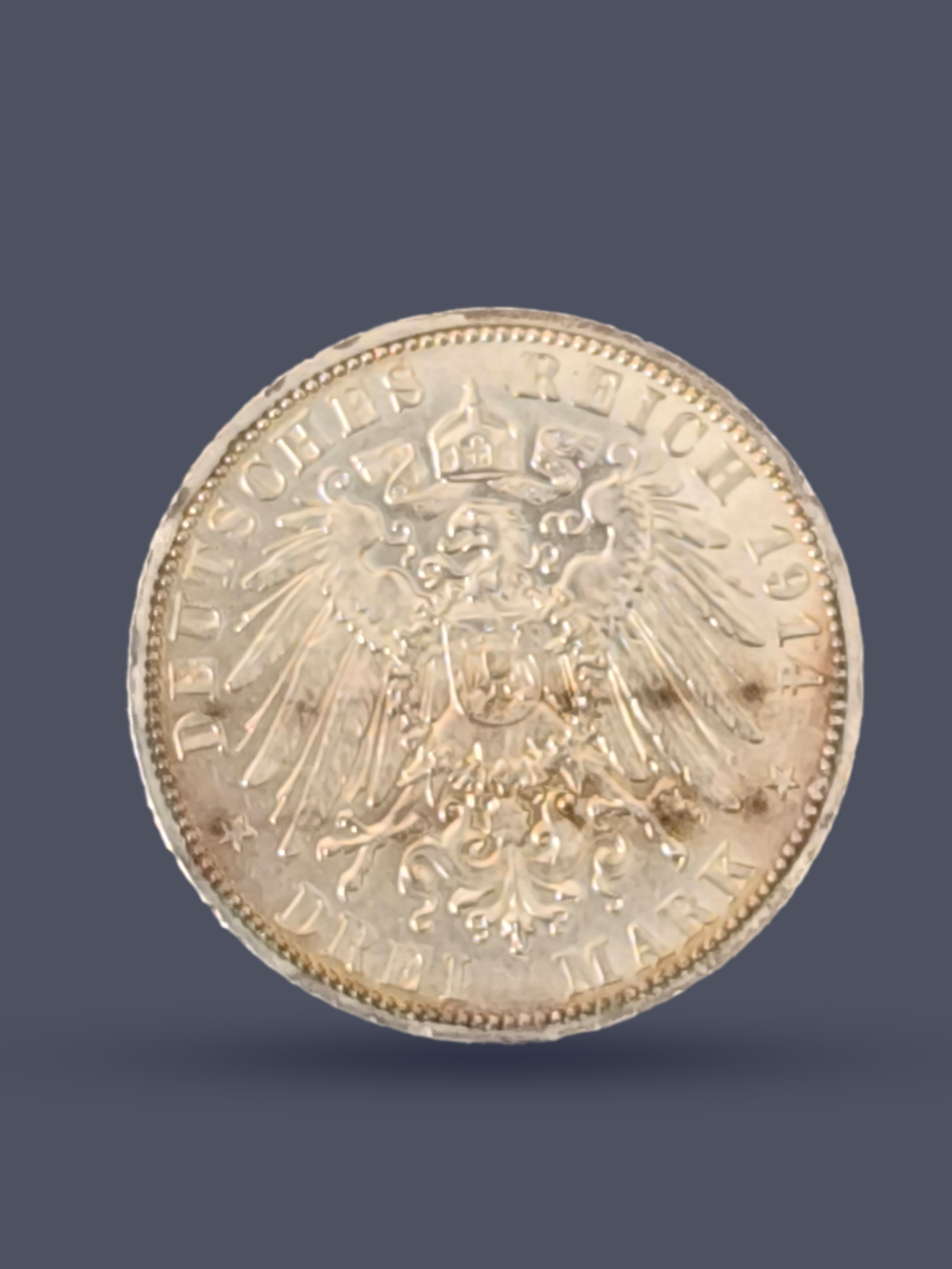 Монета 3 марки 1914 год "Вильгельм II" Германская Империя