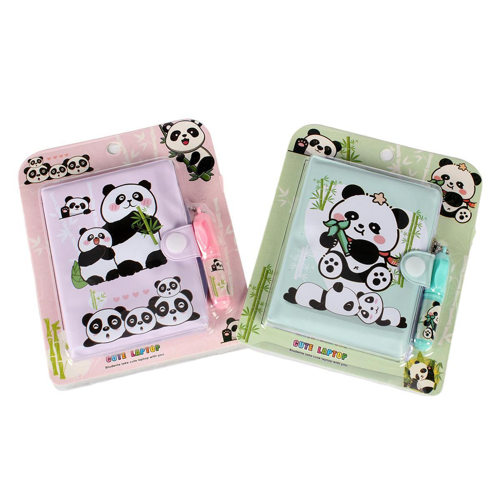 Набор "Панда" на блистере: блокнот в ПВХ обложке 8*10 см, + ручка шариковая мини, С-40046