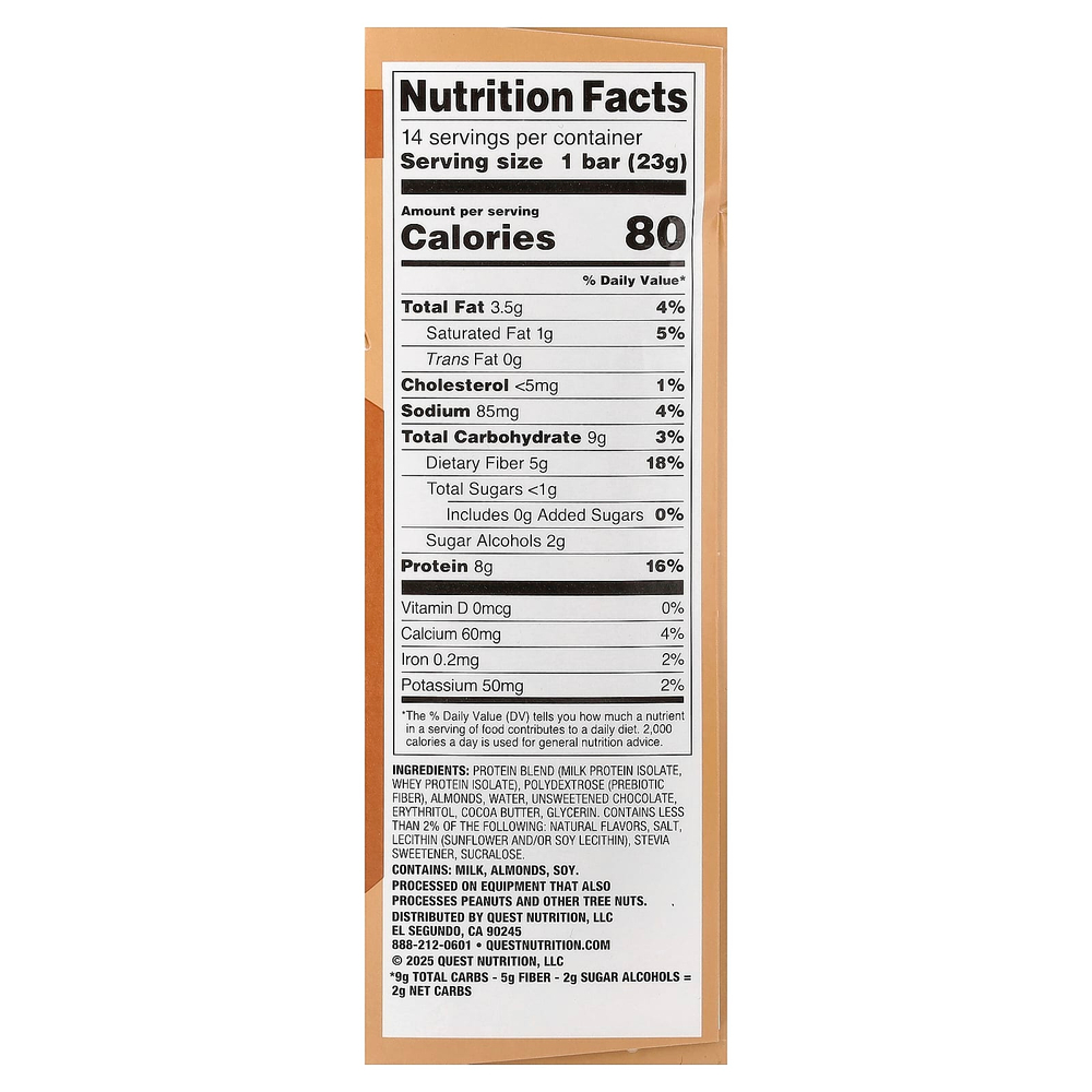 Quest Nutrition, мини, протеиновый батончик, печенье с шоколадной крошкой, 14 батончиков по 23 г (0,81 унции)