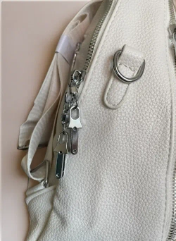 Рюкзак-сумка женская из экокожи бежевая QOZA