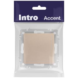 Кнопка Intro Accent 6-109-04 10А-250В IP20 СУ AL/CU шампань