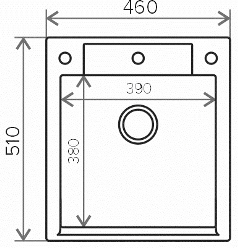 Мойка POLYGRAN ARGO-460 кремовый № 327