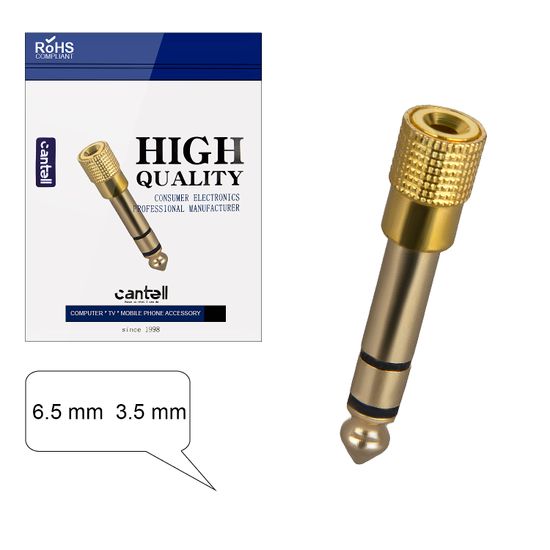 Переходник 6.5mm на 3.5mm female adapter