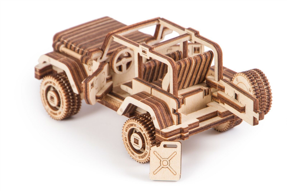 Механический 3D-пазл из дерева Wood Trick Сафари Джип