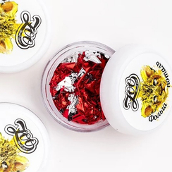 Фольга поталь двусторонняя Zoo №1547 красная/серебро