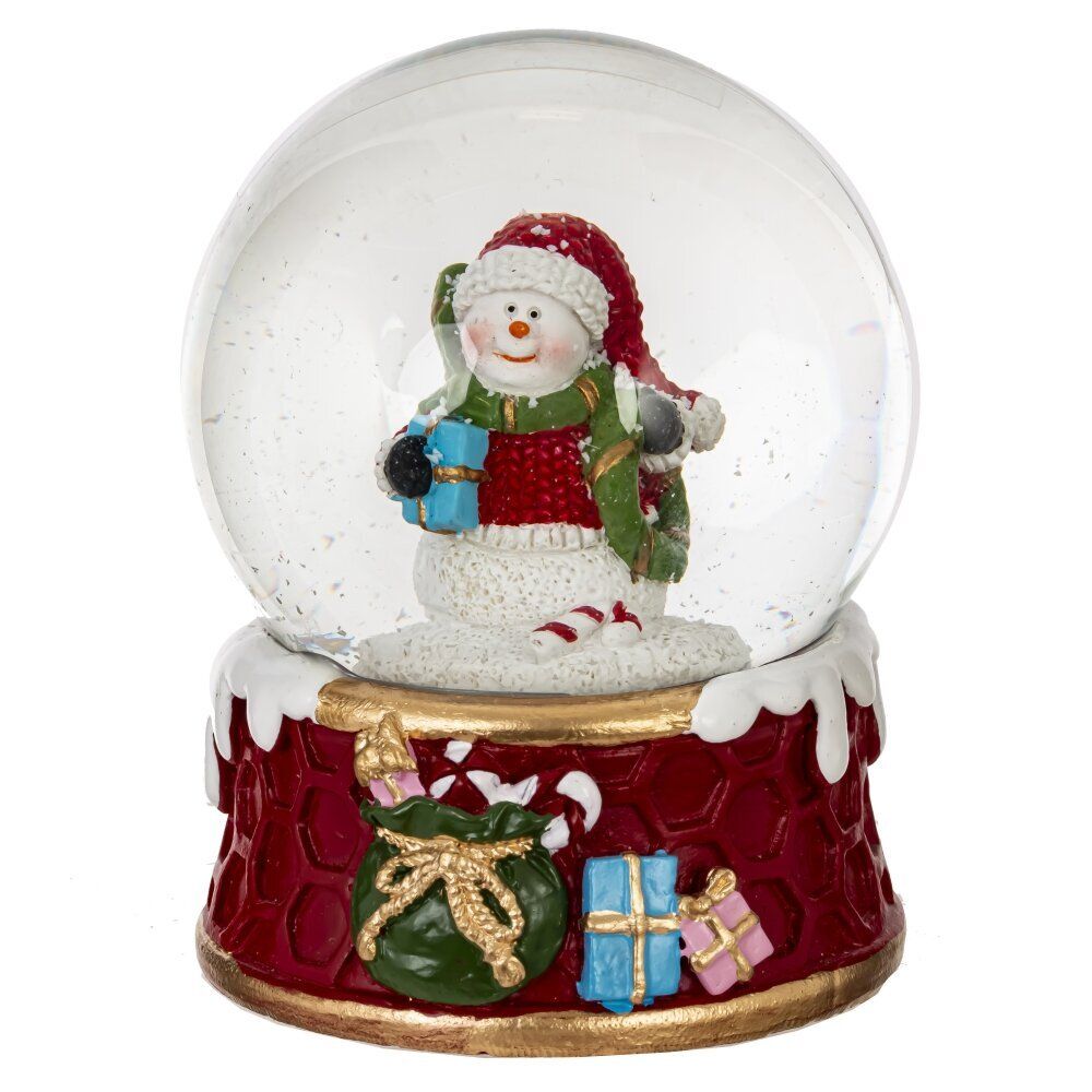 GAEM Фигурка декоративная "Дед Мороз/Снеговик" в стекл шаре, L7,5 W7,5 H8,5 см, 2в.