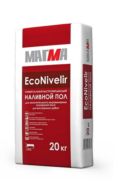 ЭКОНивелир / "EcoNivelir" наливной пол универсальный быстротвердеющий / 20кг