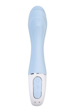 Нереалистичный вибратор Satisfyer Air Pump Vibrator 5, силикон, голубой,  см.