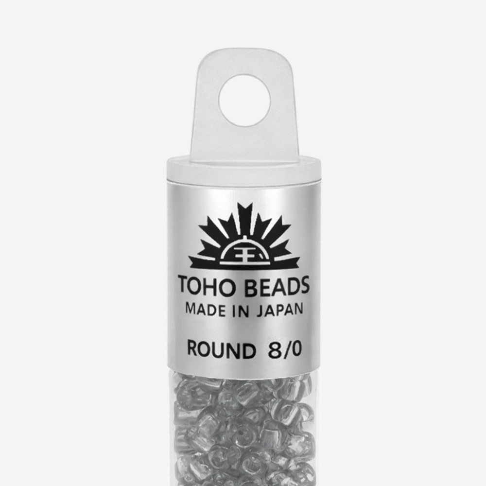 Японский бисер TOHO Round 8/0 (№9), прозрачный