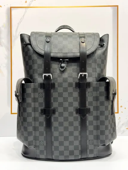 Рюкзак Louis Vuitton Christopher МM серый
