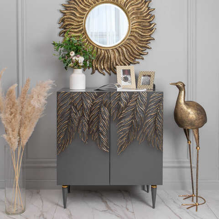 Комод Тропик Классик с 2 полками Серый Голд