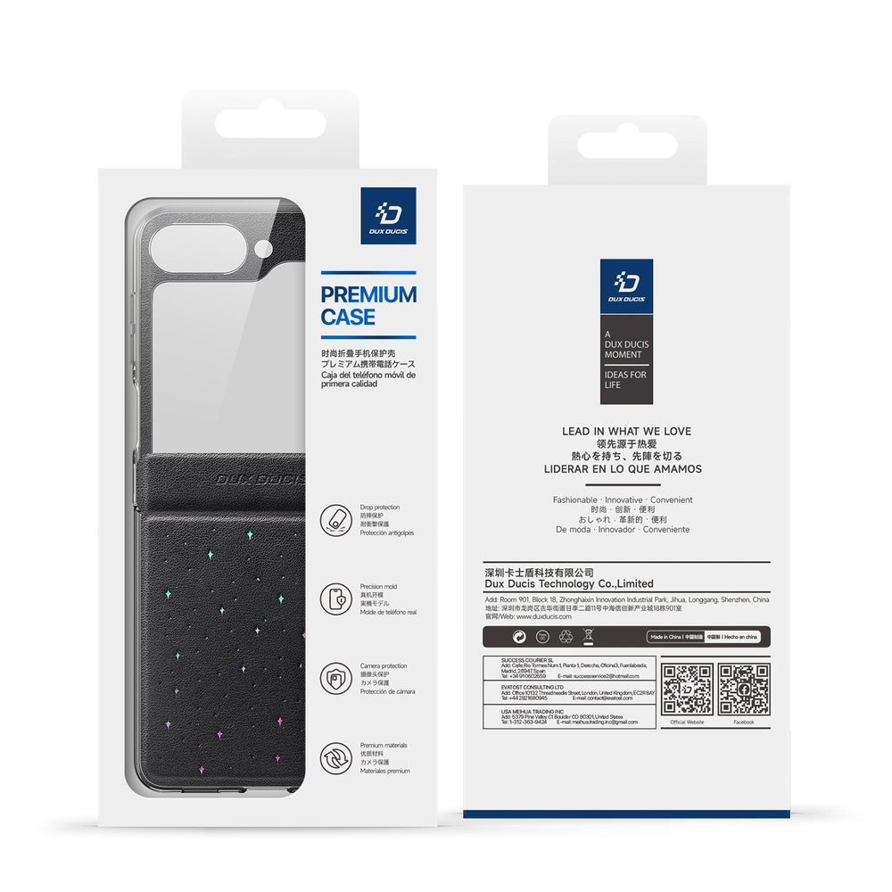 Чехол из искусственной кожи от Dux Ducis для Samsung Flip 6 и Flip7 FE (W25 Flip), серия Stex Series Case
