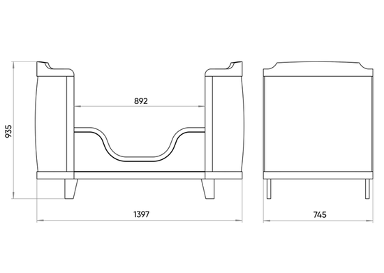 Бортик-ограничитель для кроватки Elegance (белый)