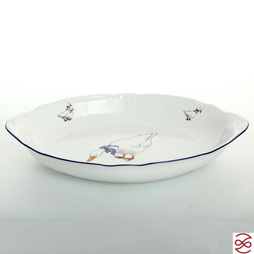 Блюдо для хлеба Thun Констанция Гуси 33 см