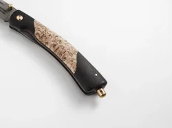 Складной нож "Белогор", сталь Х12МФ, рукоять карельская береза/черный мореный граб