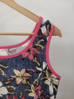 Платье П-012/бежцветы-джинс