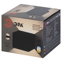 WL3 BK Подсветка ЭРА Декоративная подсветка светодиодная 6Вт IP 20 черный