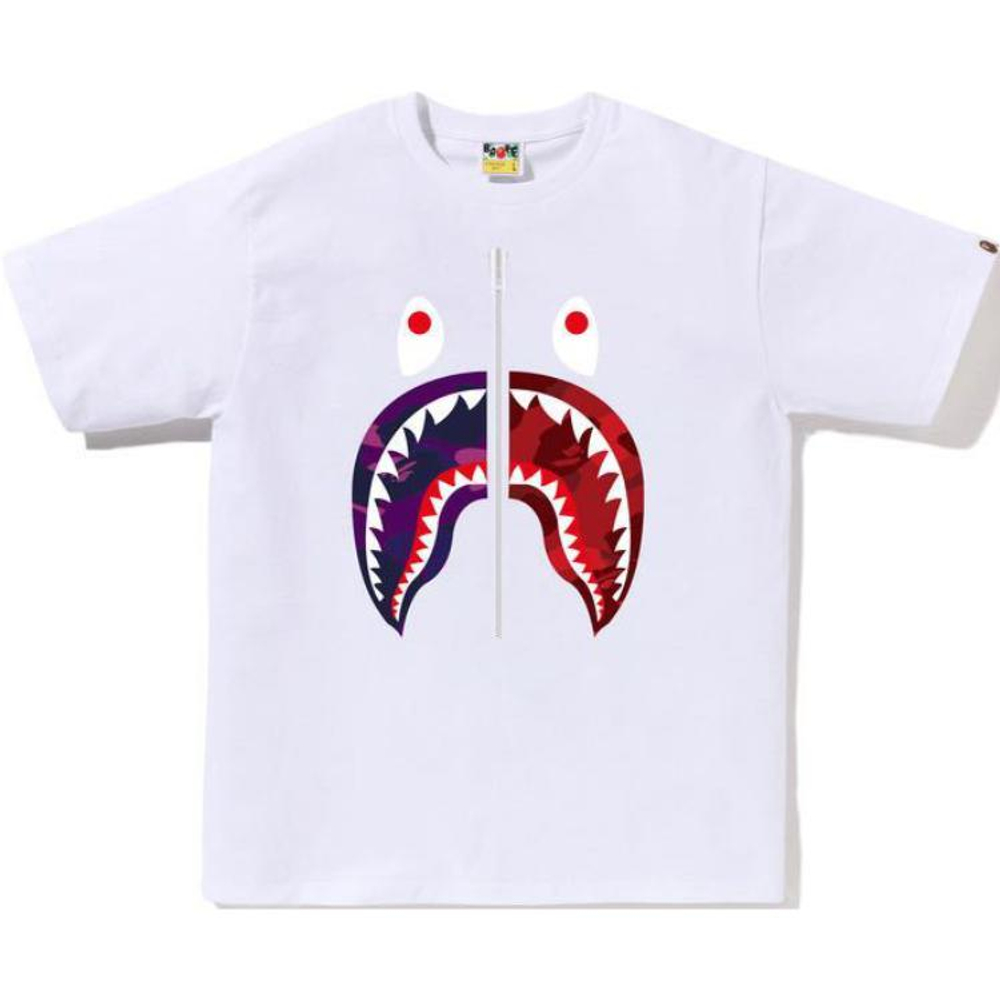 A Bathing Ape Abc Camo Rebuild Shark Tee