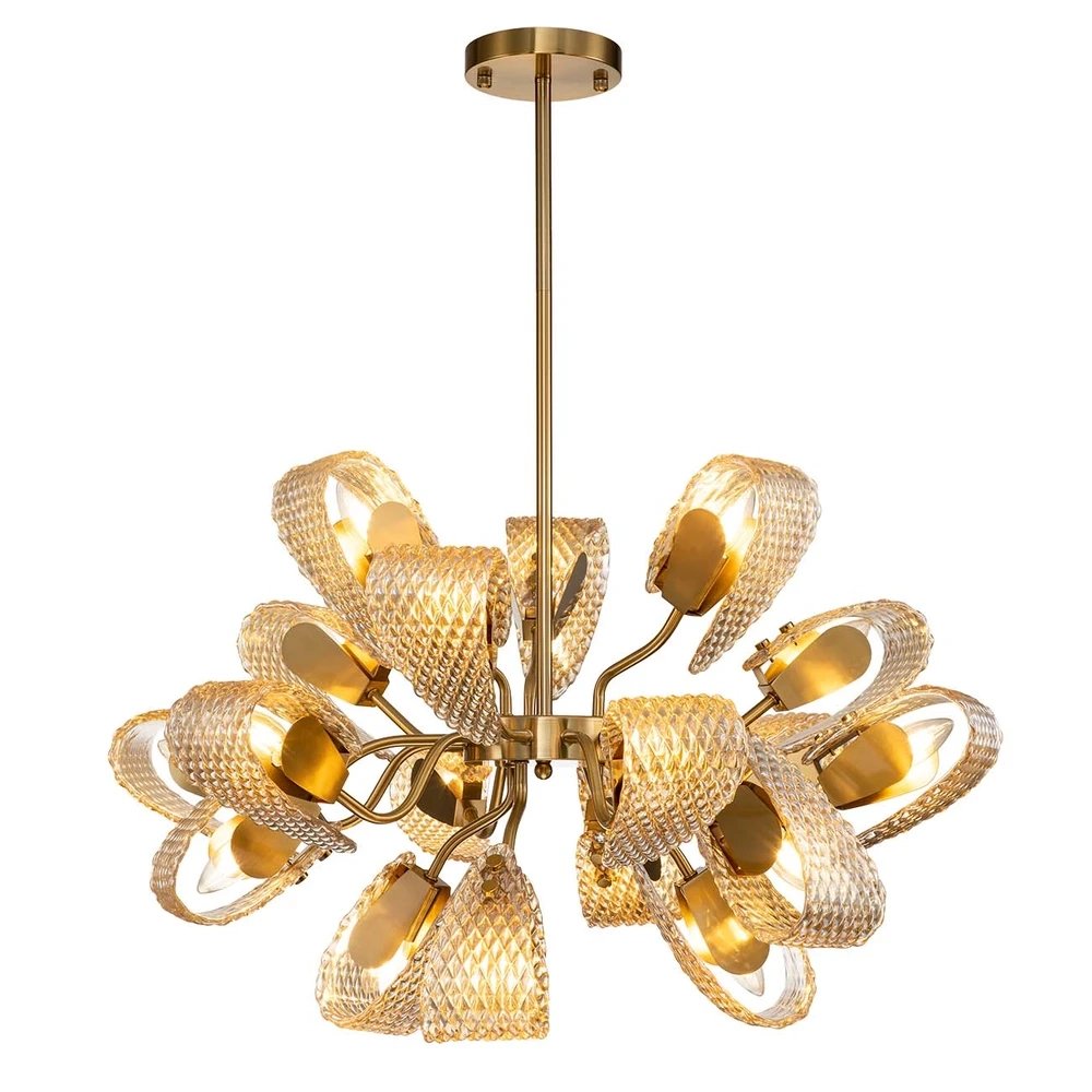 Люстра на штанге Indigo FLESS 11033/18R Amber V000345