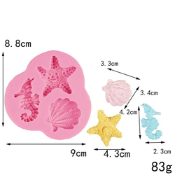 Молды силиконовые для творчества "Набор ракушек" 5 видов/ форма для мыла, воска, эпоксидной смолы, гипса и полимерной глины