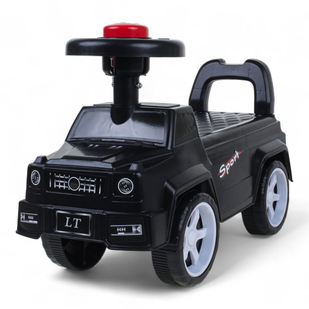 Детская машина толокар, черная, коробка NNC-2